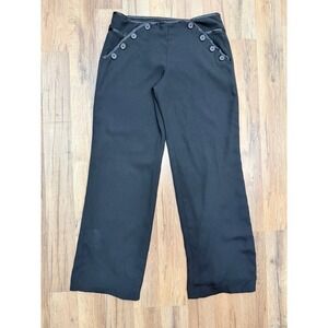Alice Temperley for Target Black‎ Wide Leg Pants Women's 9 Button Detail